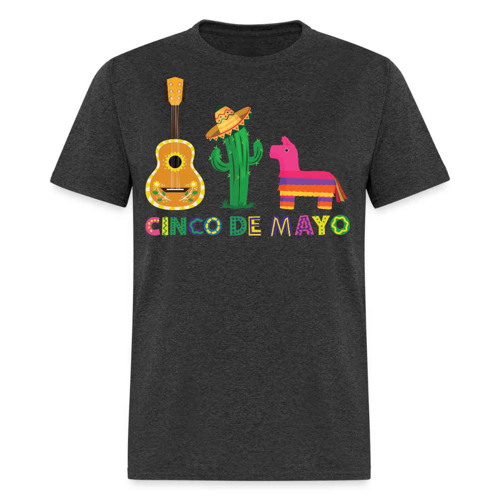 Cinco De Mayo Party Outfit Funny Mexican Fiesta T-shirt - heather black