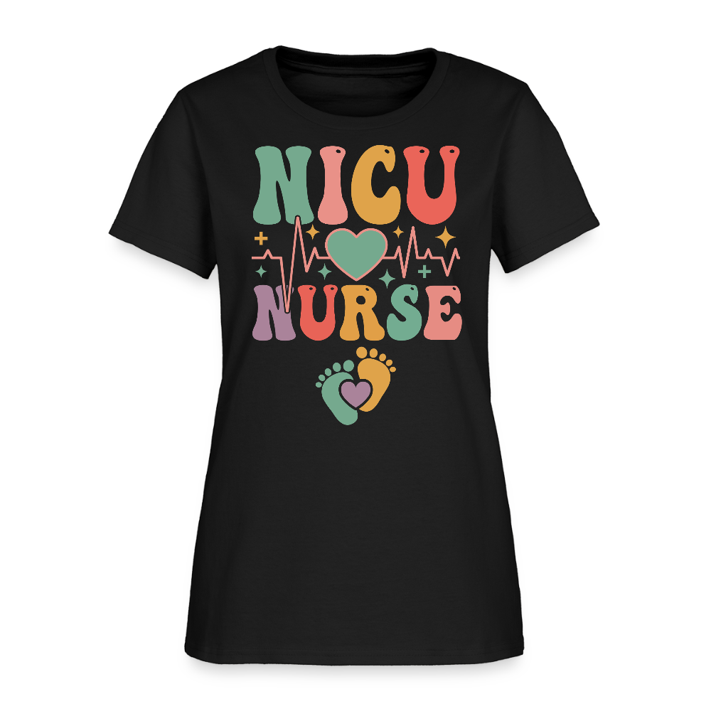 NICU Nurse Tee Cute Neonatal Nurse Appreciation T-Shirt - black