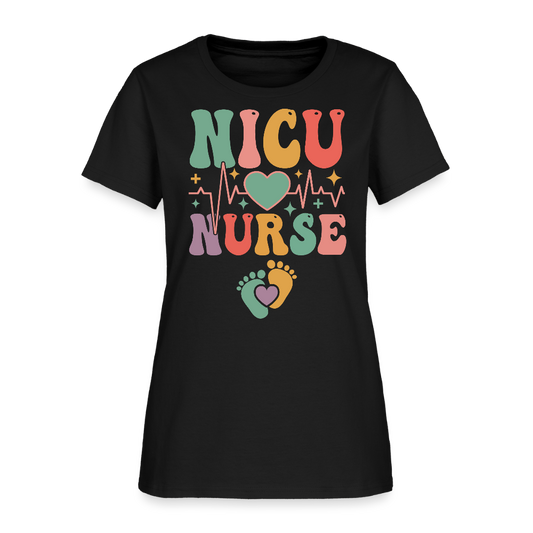 NICU Nurse Tee Cute Neonatal Nurse Appreciation T-Shirt - black