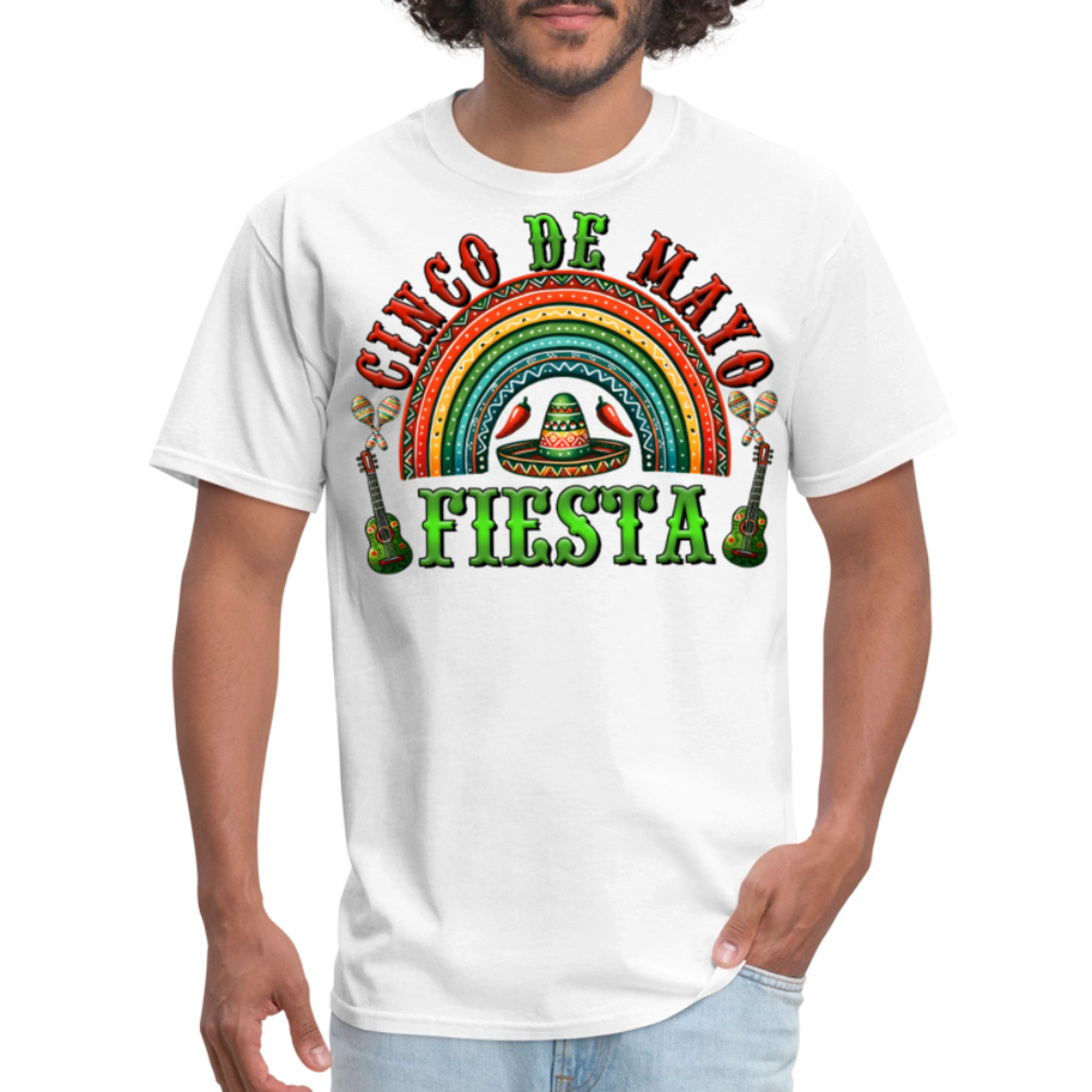 Mexican Culture-inspired Festival Tees Cinco de Mayo Fiesta T-shirt - white