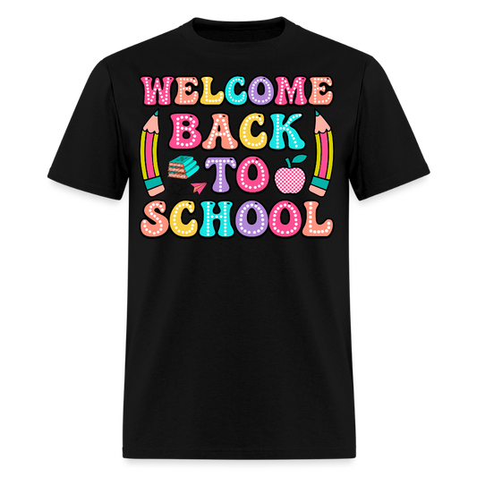 Cute Welcome Back To School Teacher Gifts T-Shirt - black