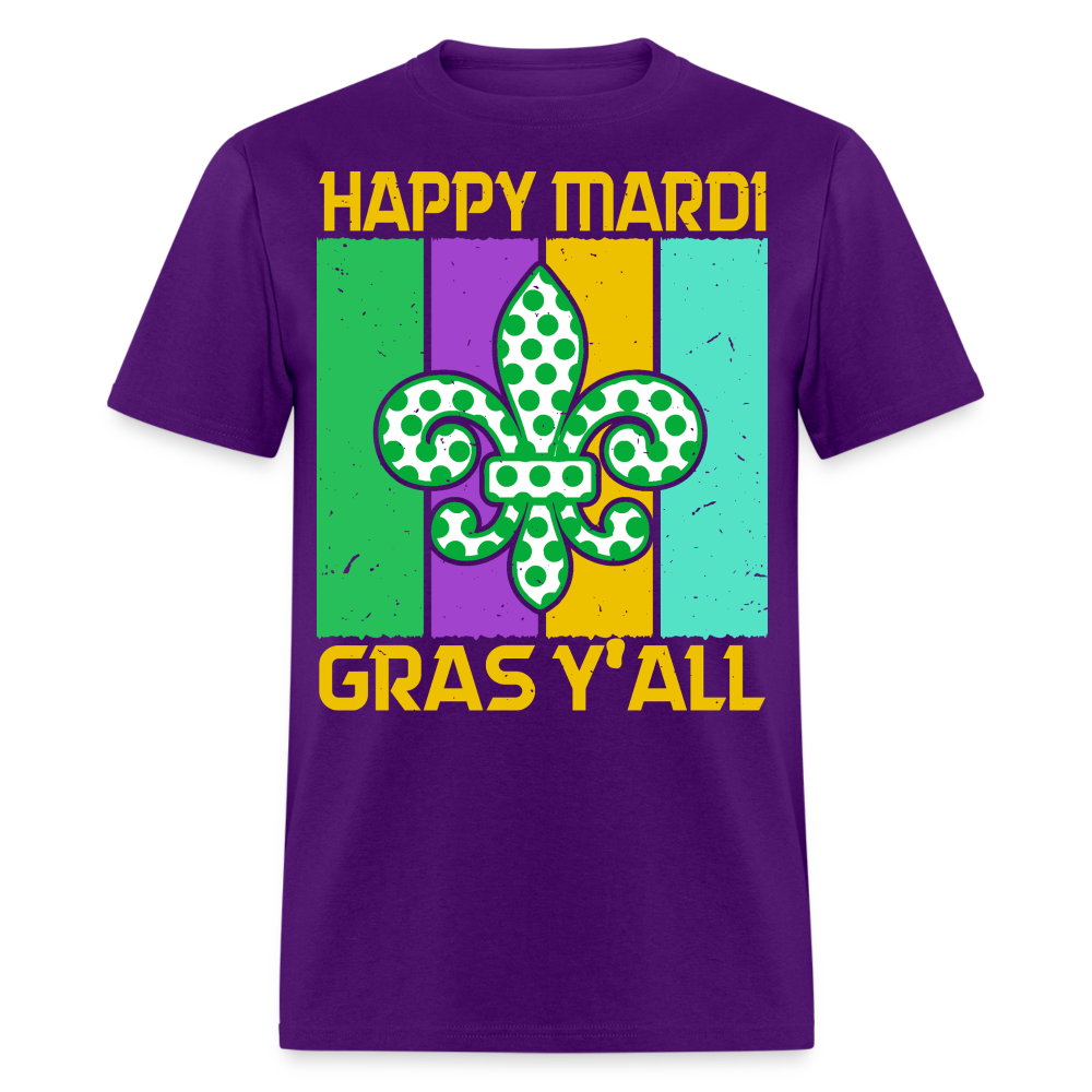 New Orleans Festival Tee Southern-style Mardi Gras Y’all T-shirt - purple