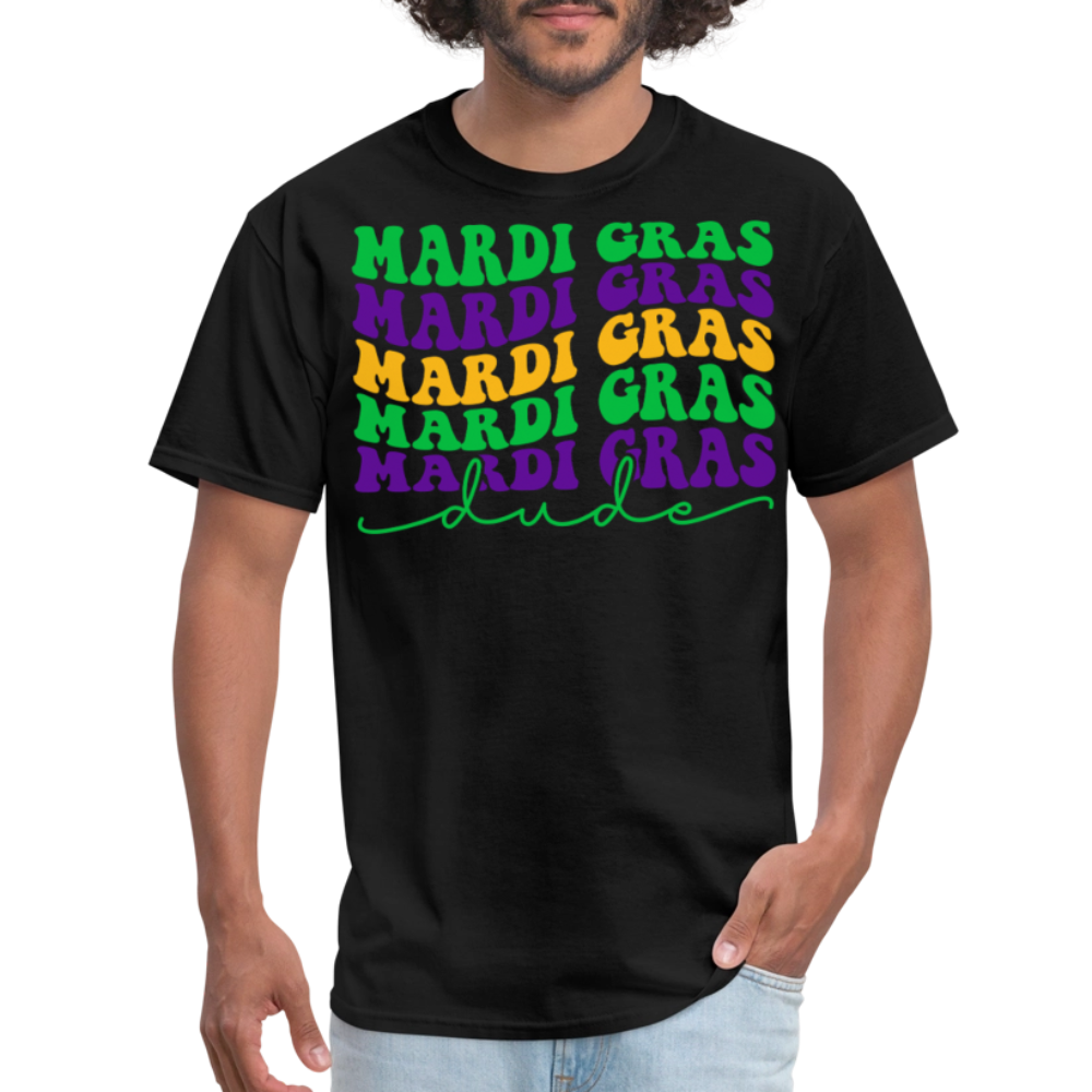 Retro-style Mardi Gras Shirt New Orleans Festival T-shirt - black