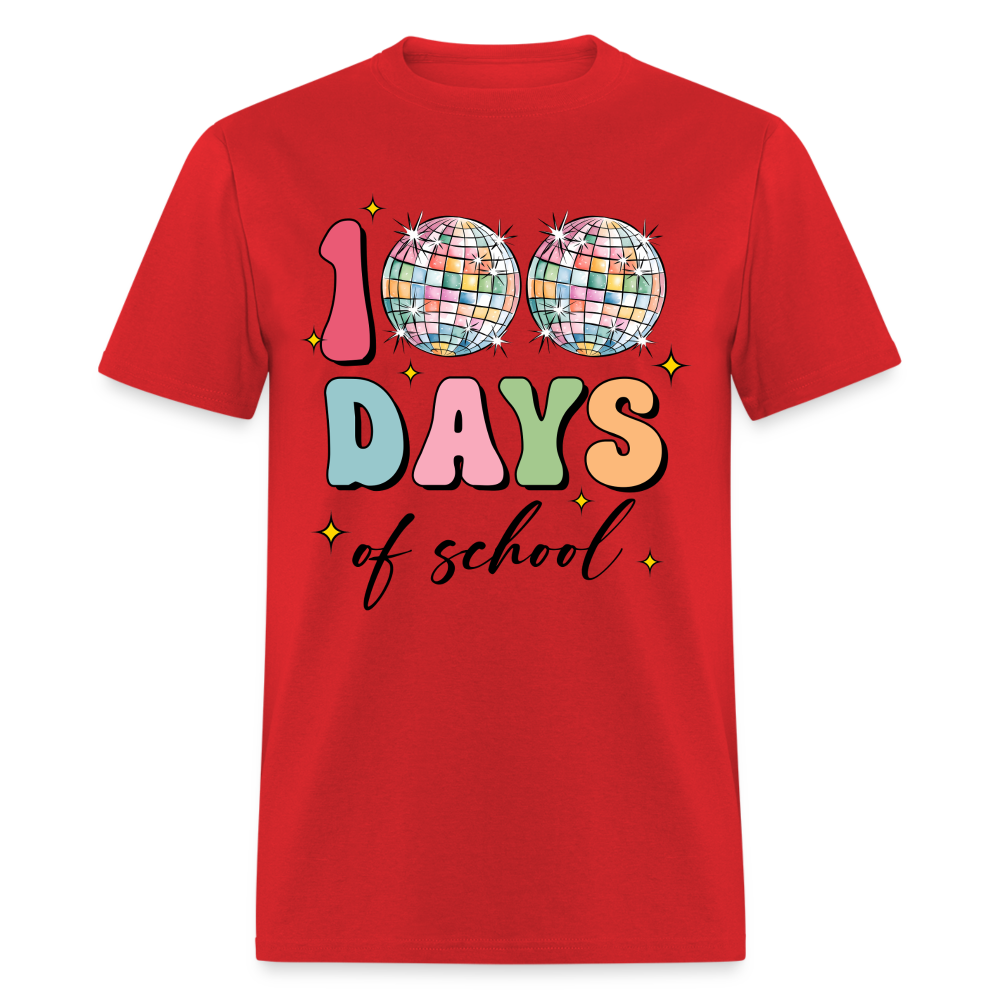 Colorful Teacher Appreciation Gifts Best 100Days Of School T-shirt - red