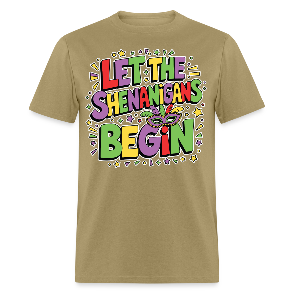 Masquerade Theme Party Outfit Let the Shenanigans Begin Classic T-Shirt - khaki