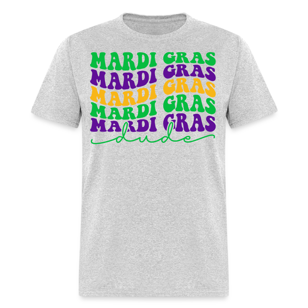 Retro-style Mardi Gras Shirt New Orleans Festival T-shirt - heather gray