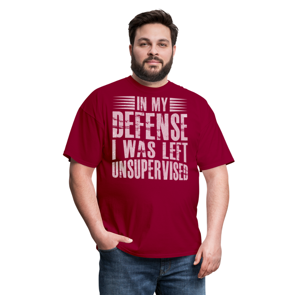 Unique In My Defense Graphic Tees Unisex Classic T-Shirt - dark red