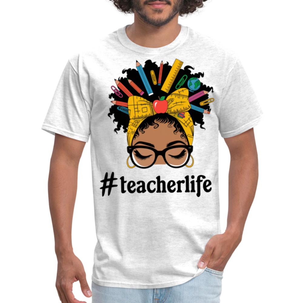 Funny Teacher Life Tee For Women Teacher Appreciation Gift T-shirt - light heather gray