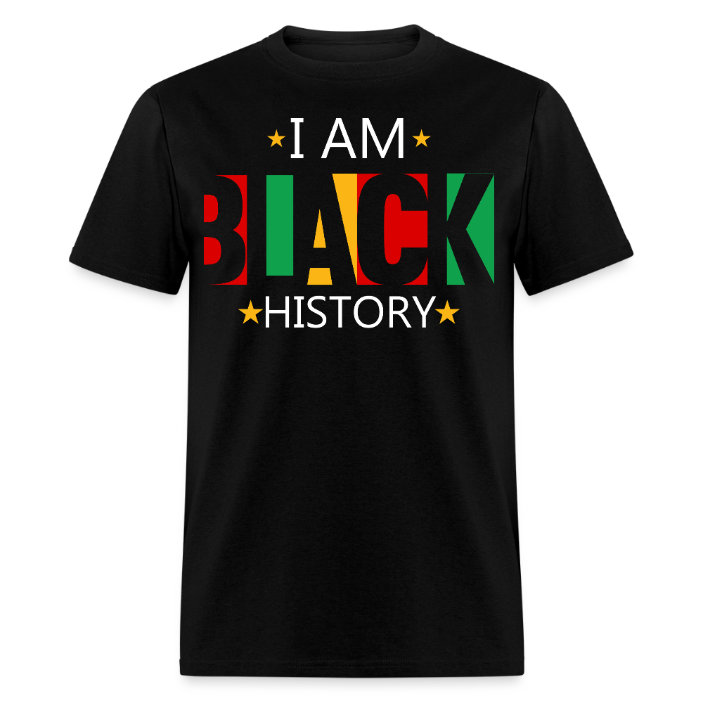 I Am Black History Graphic Tees Pan-African Colors T-shirt - black