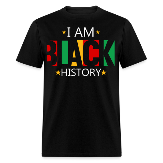 I Am Black History Graphic Tees Pan-African Colors T-shirt - black