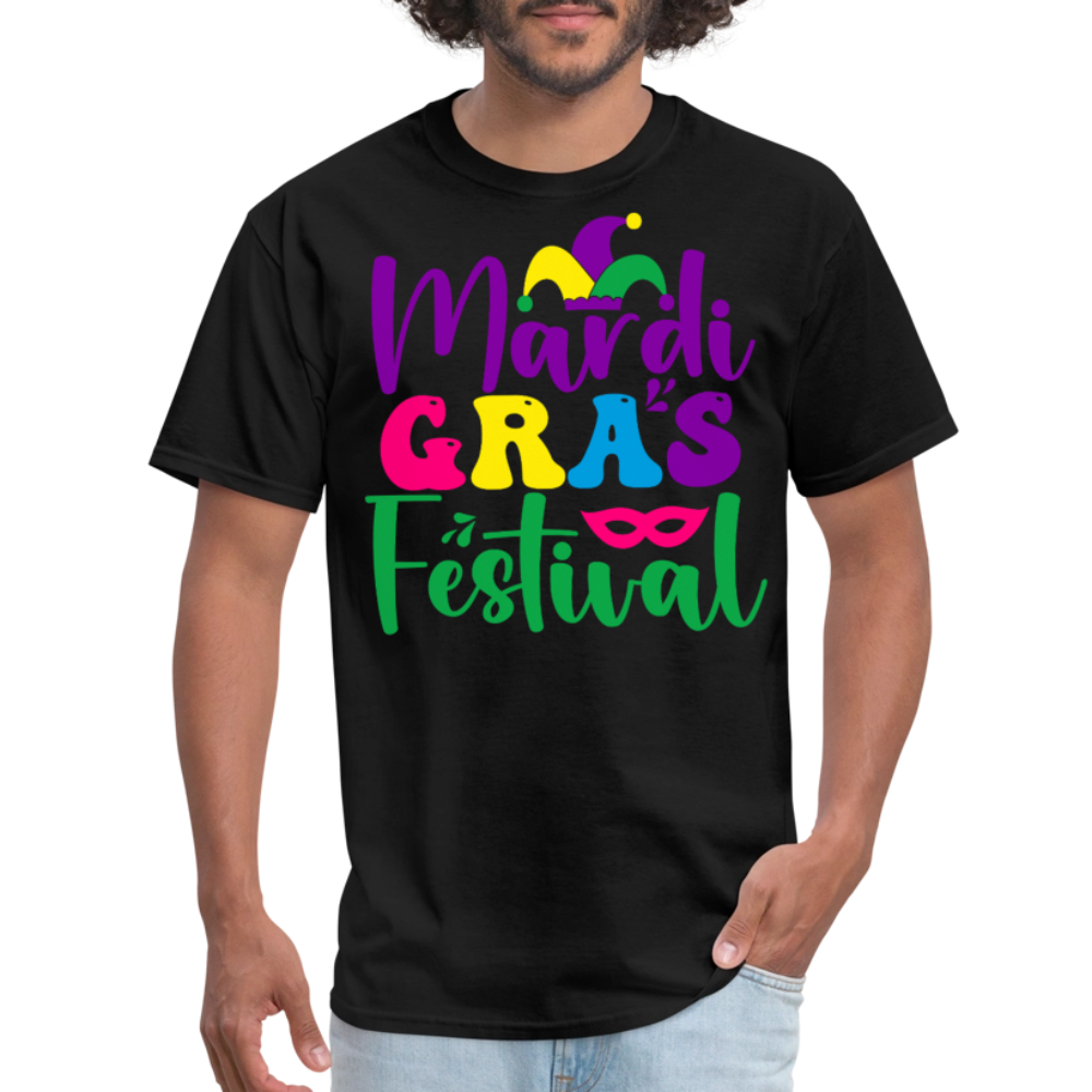 Funny and Stylish Mardi Gras Celebration Unisex T-shirt - black