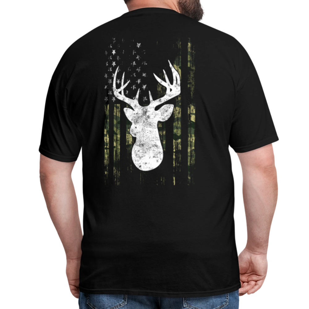 Camo American Flag USA Camouflage Unisex Classic T-Shirt - black