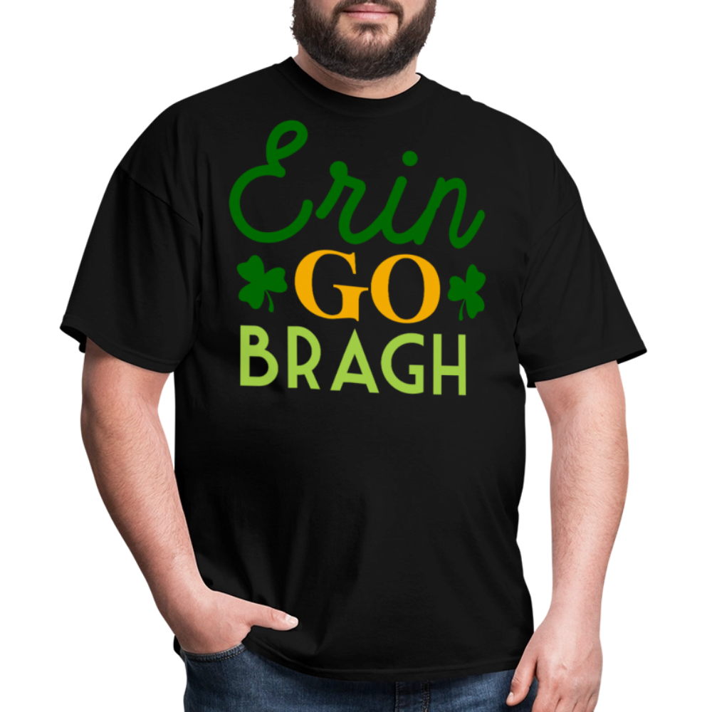 Funny Erin Go Bragh Shamrock T-shirt - black