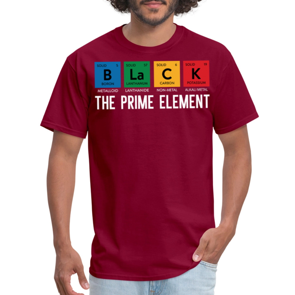 Periodic Table Gift For Black Educators Black Pride Science T-Shirt - burgundy