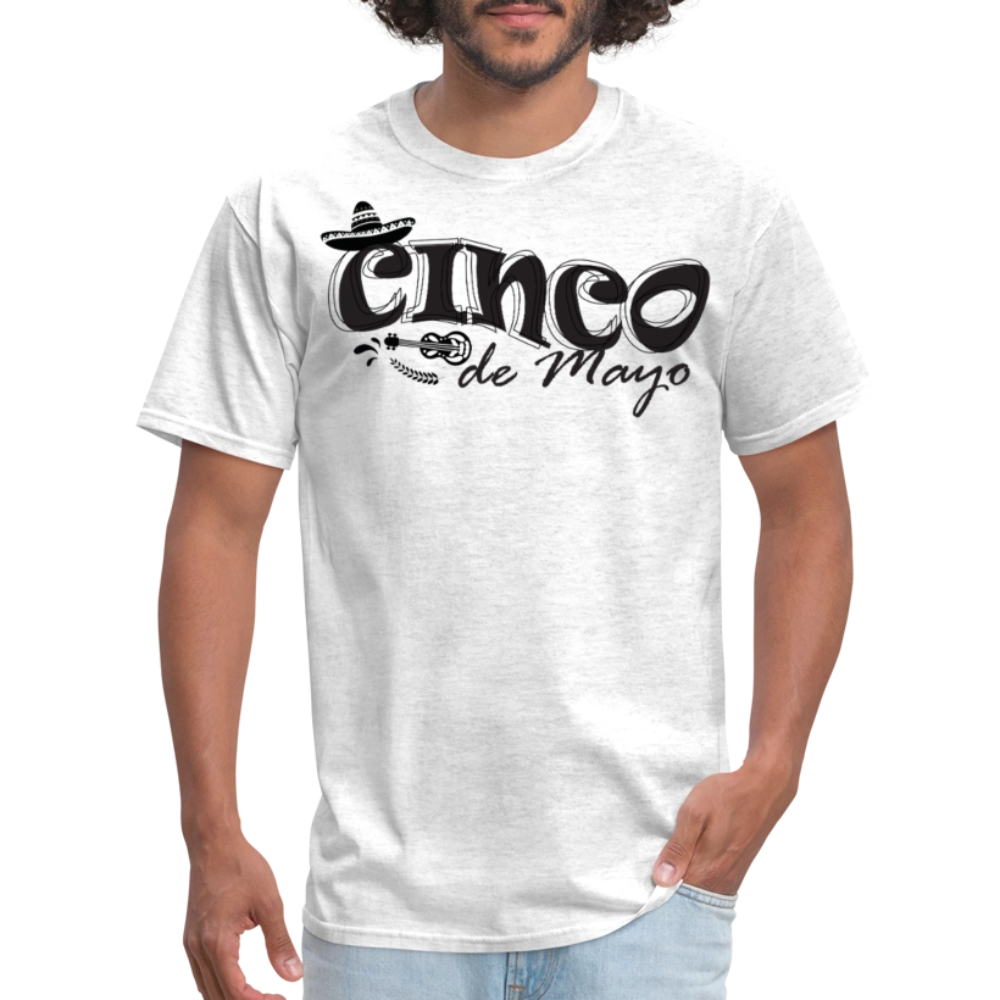 Funny Cinco de Mayo Graphic Tee Mexican Heritage Festival T-shirt - light heather gray