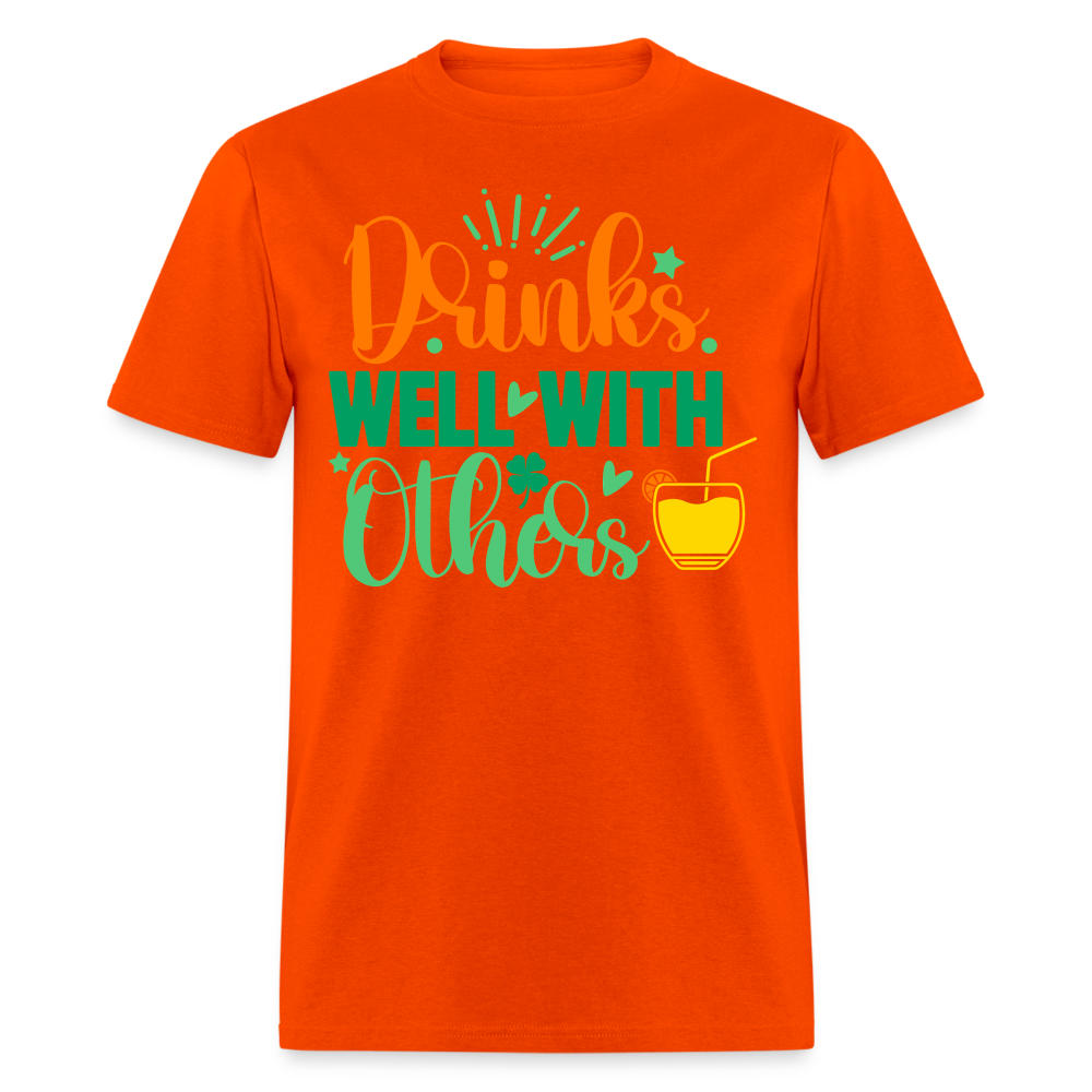 Party-Ready Tee – Drinks Well with Others Funny Shirt - orange