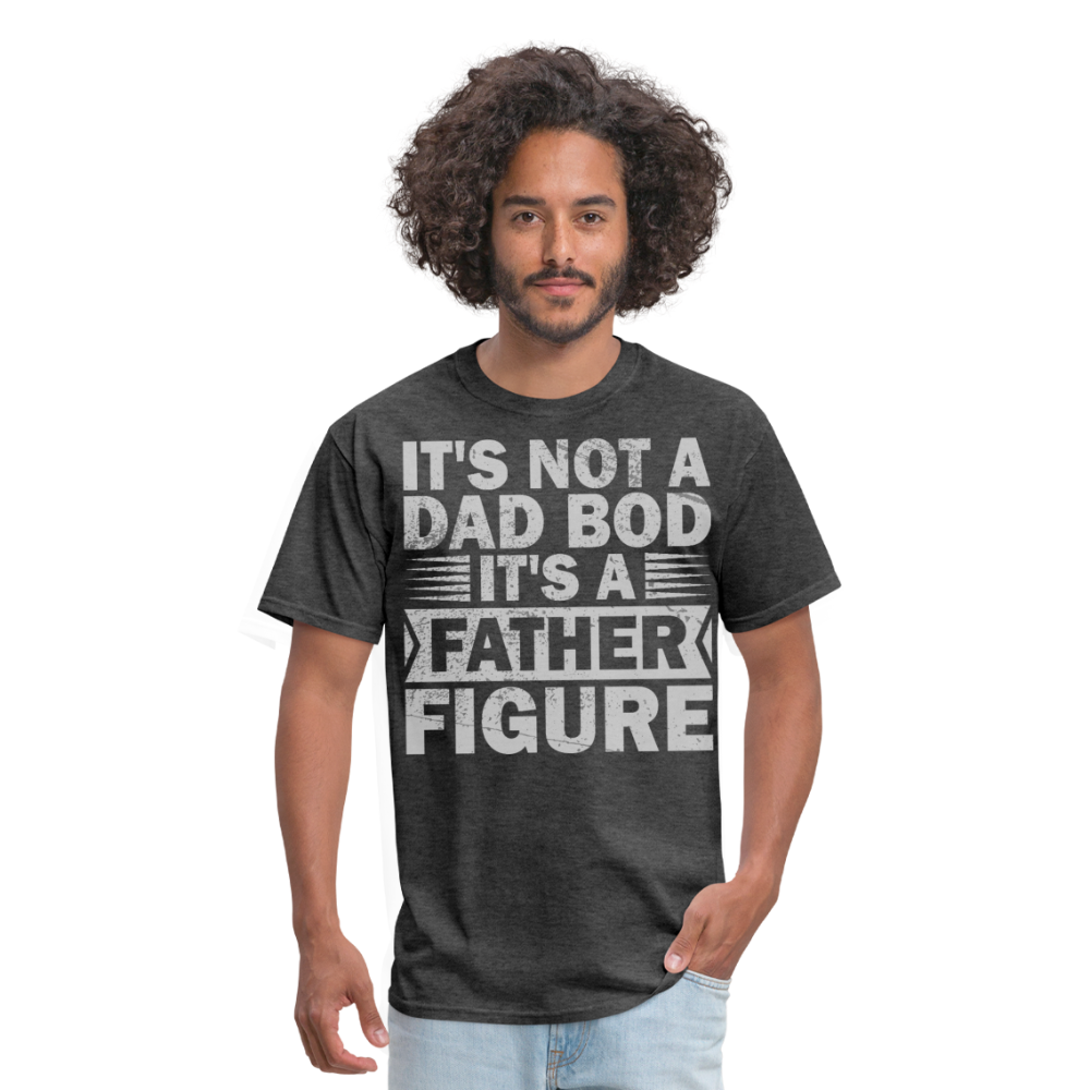 Funny Dad Bod T-shirt For Men Father Figure Shirt - heather black