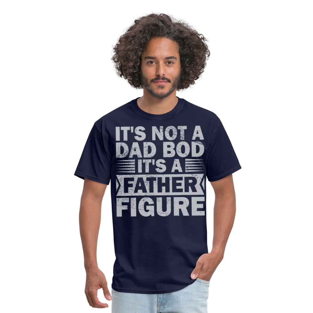 Funny Dad Bod T-shirt For Men Father Figure Shirt - navy