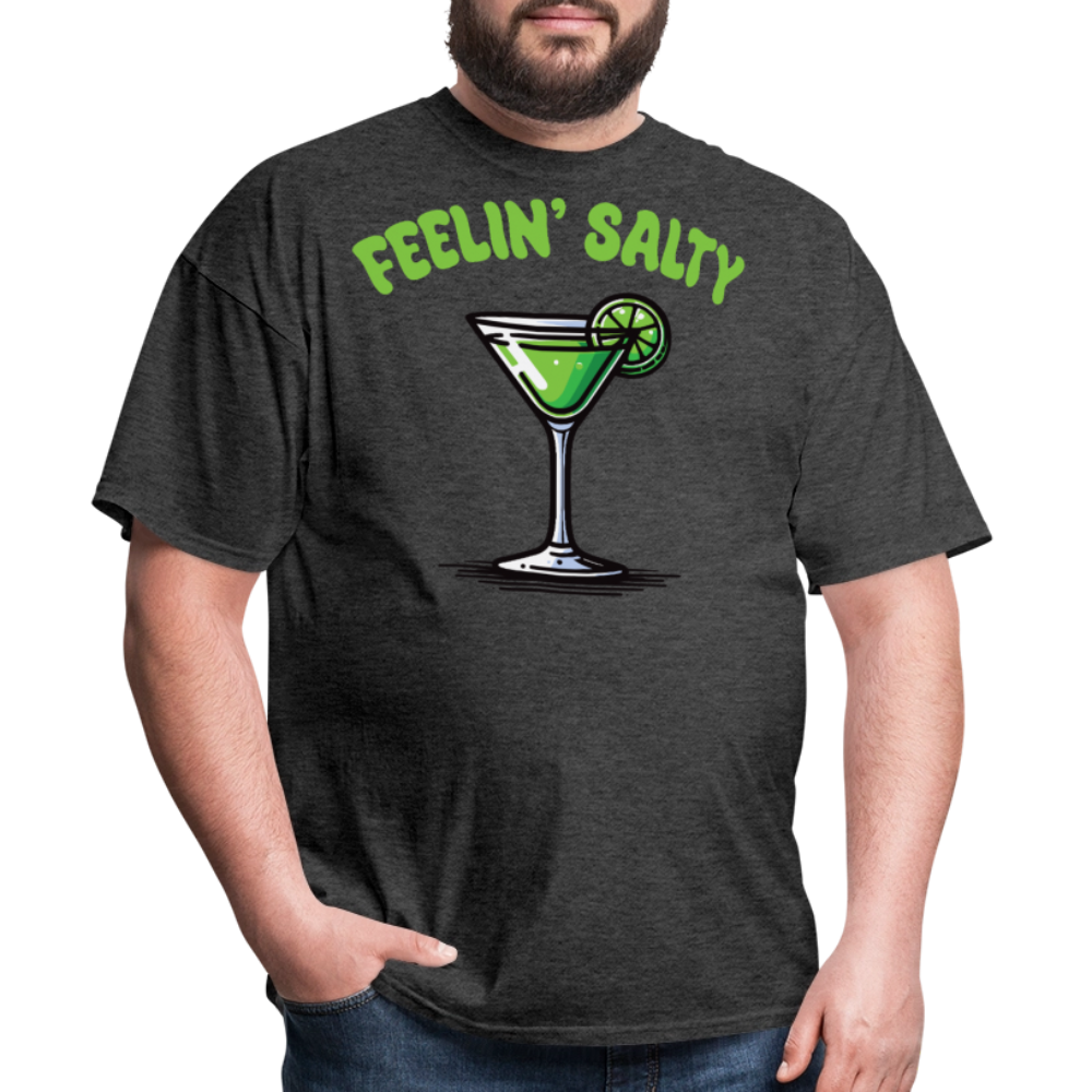 Feelin’ Salty Margarita Graphic Tee Mexican Fiesta Drinking T-shirt - heather black