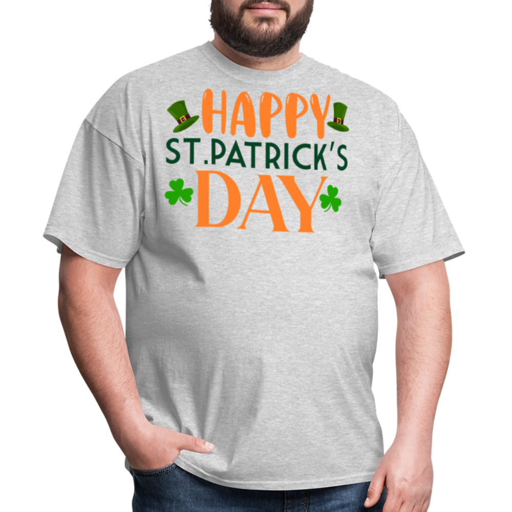 Cute Leprechaun-themed St Paddy’s Tee St Patrick’s Day T-shirt - heather gray