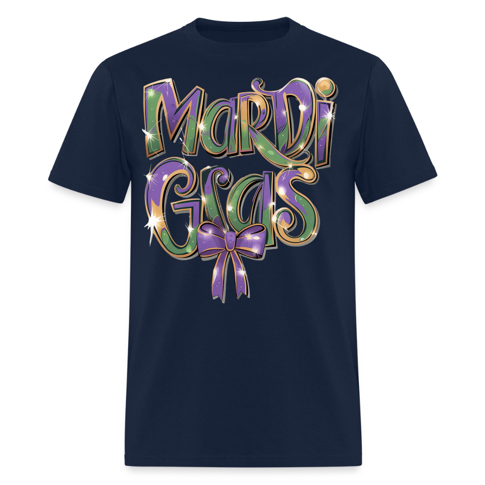 New Orleans Colorful Tee Mardi Gras Festival T-shirt - navy