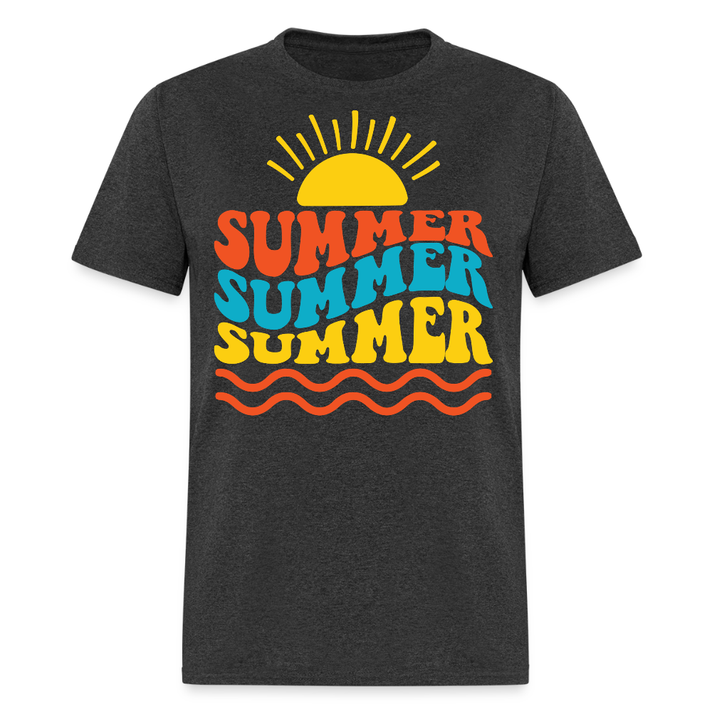 Retro Summer Tee For Beachwear T-shirt - heather black