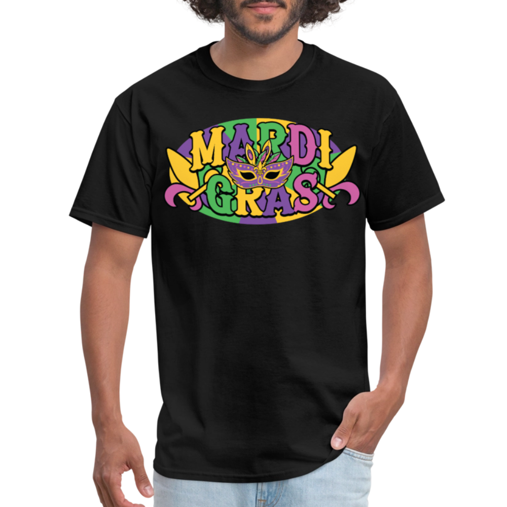 Funny Mardi Gras Festival Shirt Colorful New Orleans Party T-shirt - black