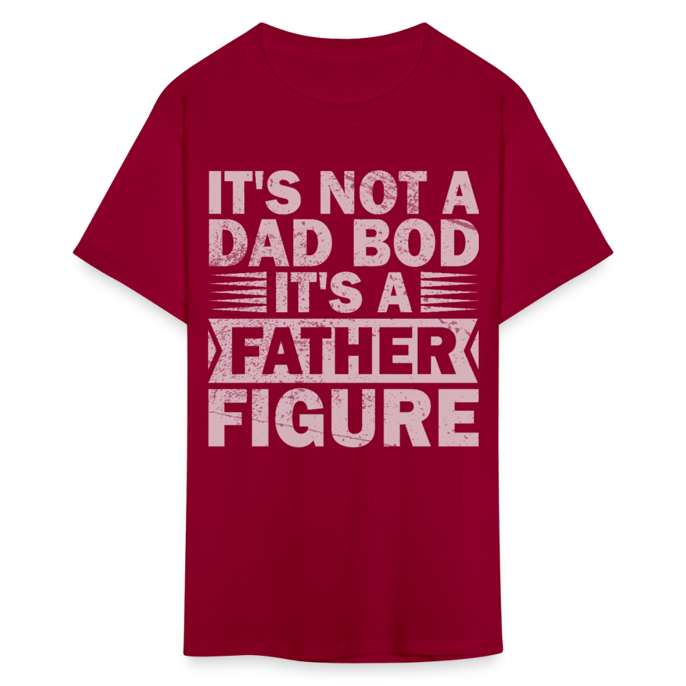 Funny Dad Bod T-shirt For Men Father Figure Shirt - dark red