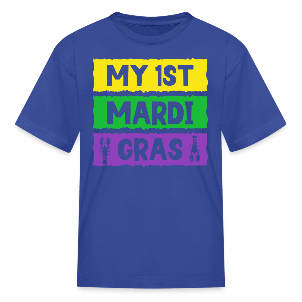 Carnival Kids My First Mardi Gras Baby T-shirt - royal blue