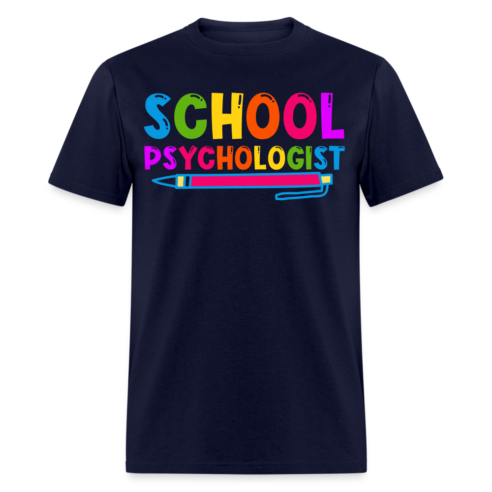 Best Gifts For School Psychologists Mental Health Unisex T-Shirt - navy