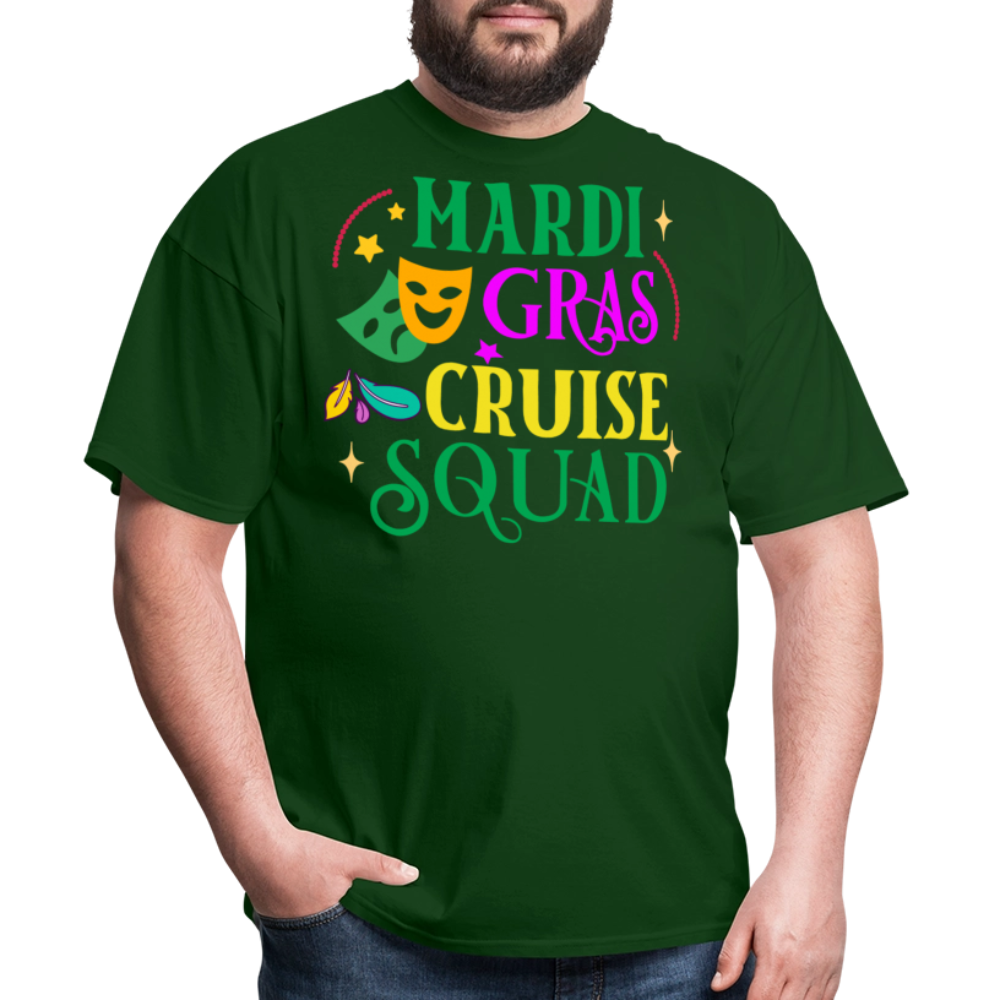 Funny Mardi Gras Cruise Squad Unisex T-shirt - forest green