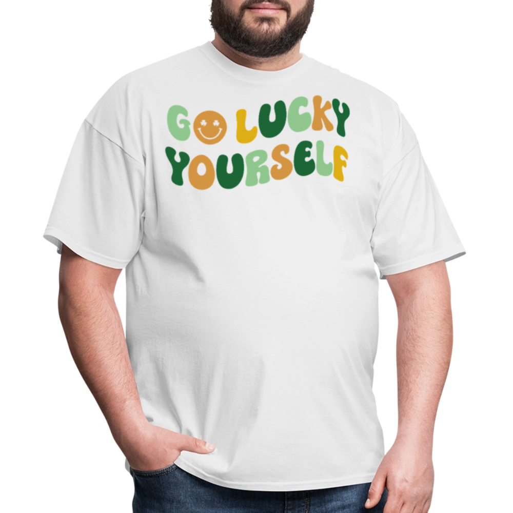 Go Lucky Yourself St Paddy's Day T-shirt - white