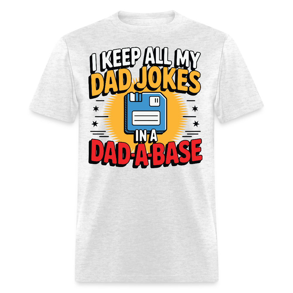 Retro Computer Dad Tee With Floppy Disk T-shirt - light heather gray