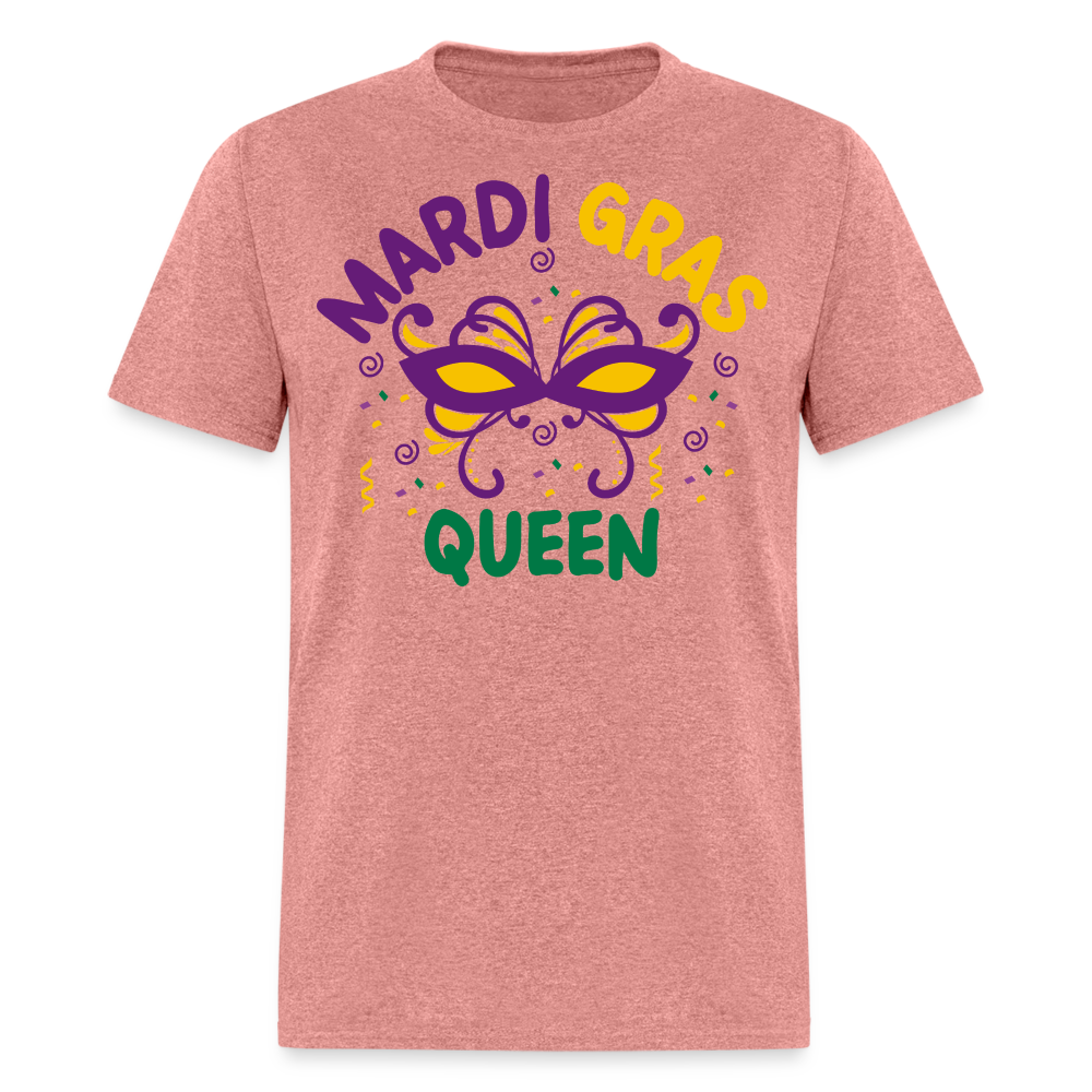 Funny Mardi Gras Shirts For Ladies Mardi Gras Queen T-shirt - heather mauve