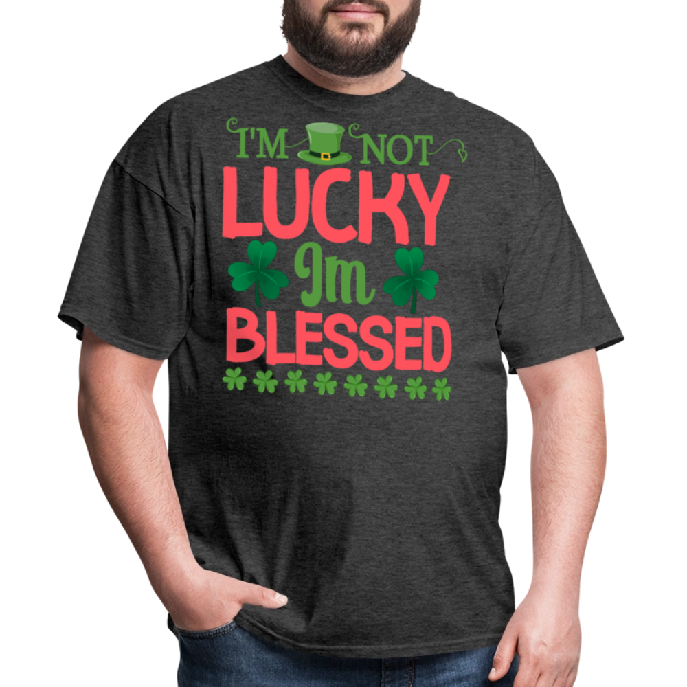 St Patrick’s Day Christian Graphic Tee Religious Lucky Clover T-shirt - heather black