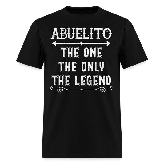 Gifts For Spanish Grandfather Legendary Abuelito T-Shirt - black