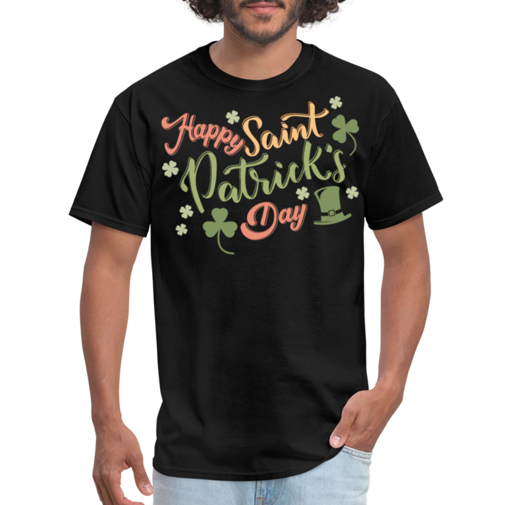 Lucky Clover Graphic Tee For St Paddy’s Irish Holiday Graphic T-shirt - black