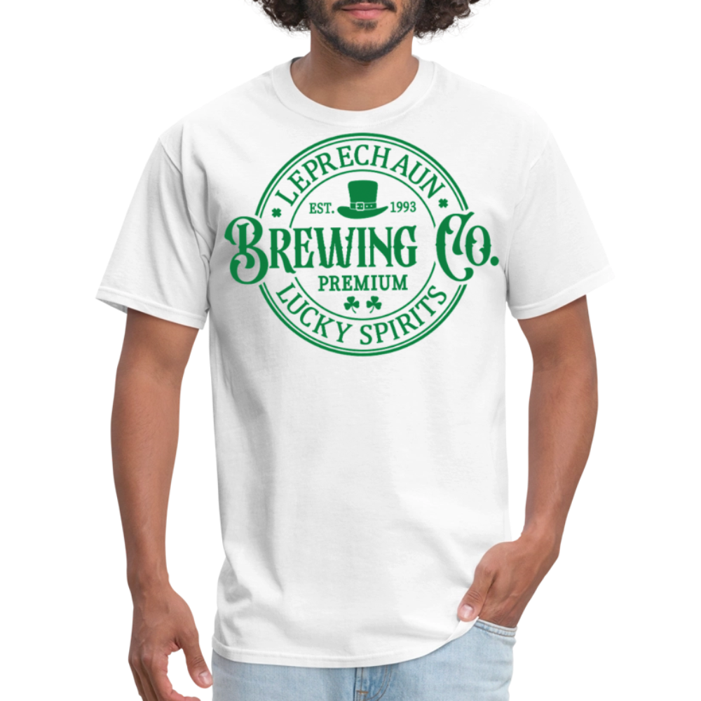 Leprechaun Beer Logo Tee For St Patrick’s Day T-Shirt - white