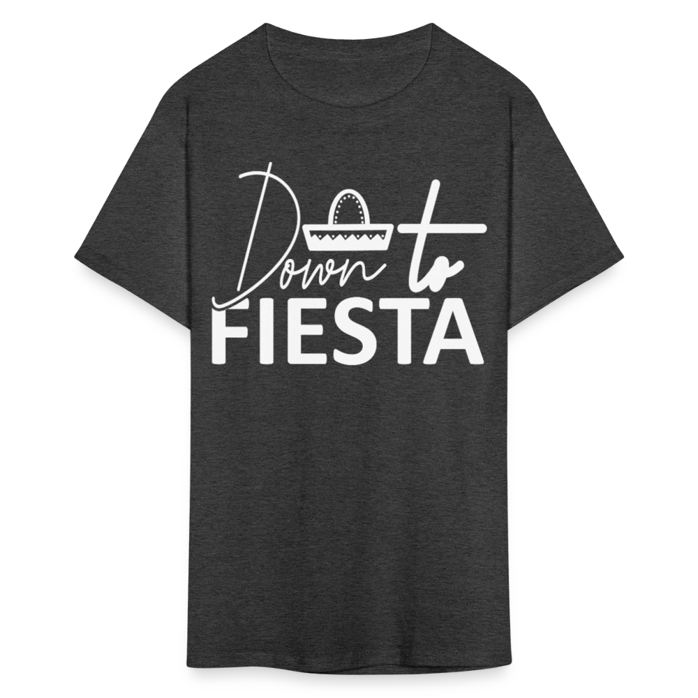 Down to Fiesta Party Shirt Funny Cinco de Mayo T-shirt - heather black