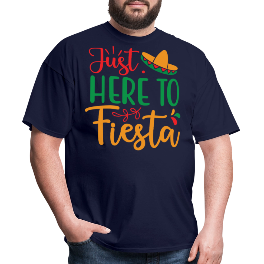 Just Here To Fiesta Mexican Party T-shirt - navy