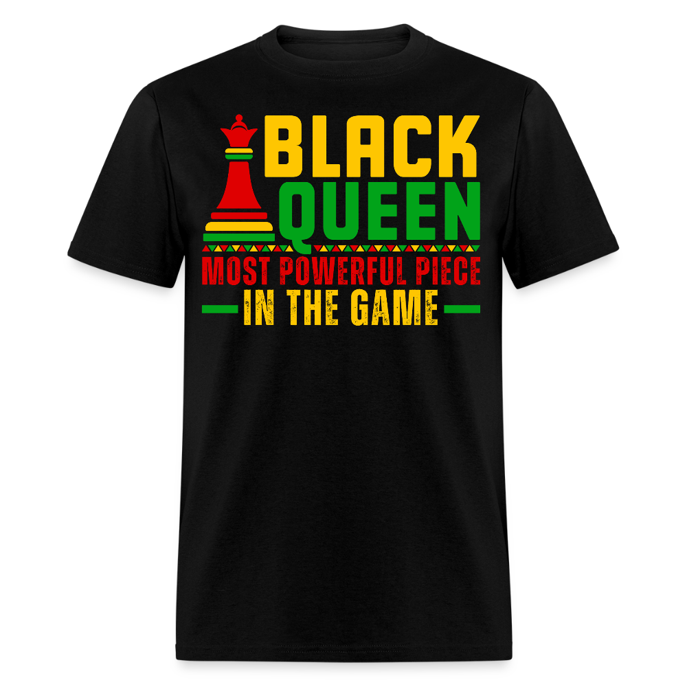 Black Queen Empowerment Chess T-shirt - black