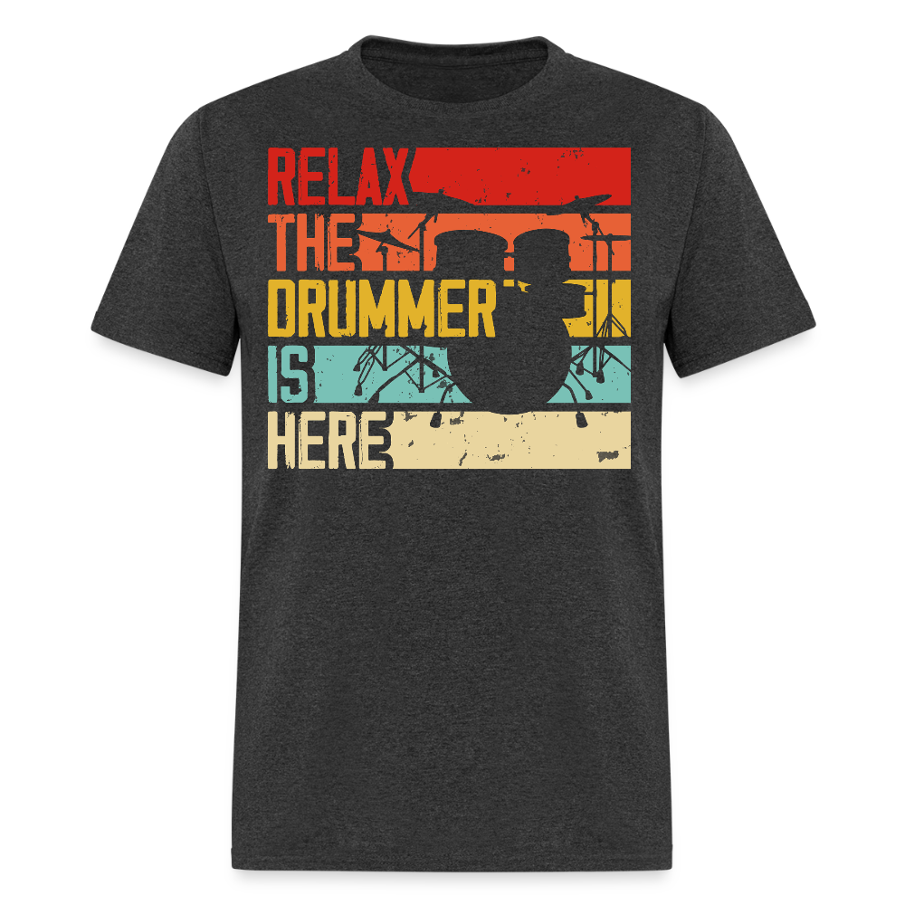 Funny Drummer Tee For Musicians T-shirt - heather black