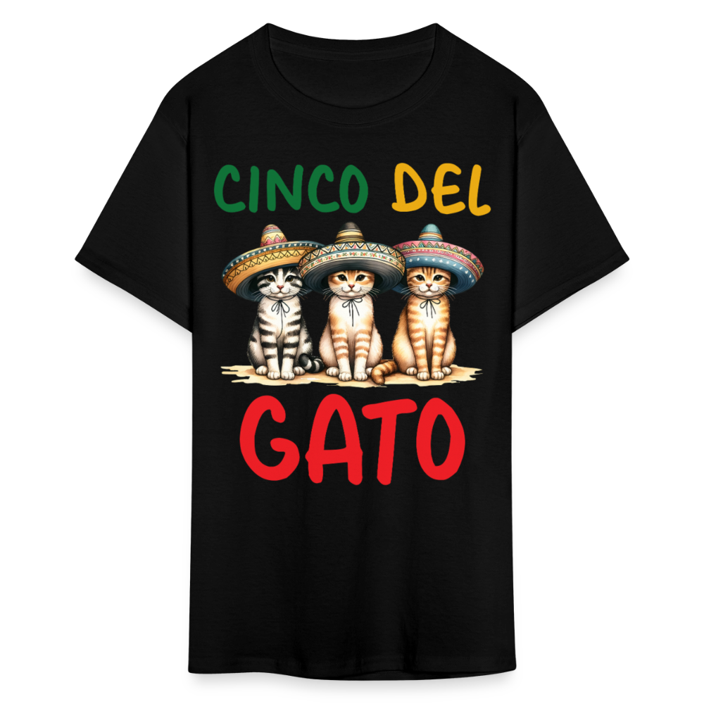 Cinco De Mayo Kitten Graphic Tee Funny Fiesta Cat T-shirt - black