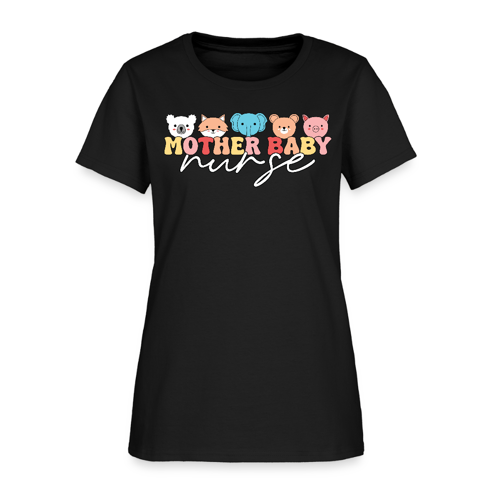 Cute Mother Baby Nurse Women's T-Shirt - black