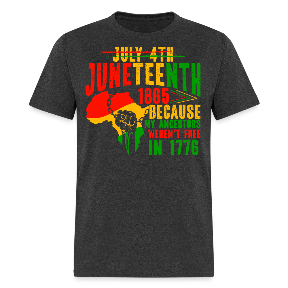 Juneteenth Freedom Emancipation Celebration T-shirt - heather black