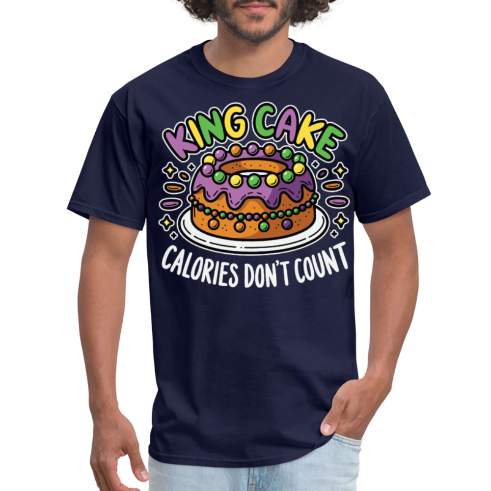 Carnival Season Tee Mardi Gras King Cake T-shirt - navy