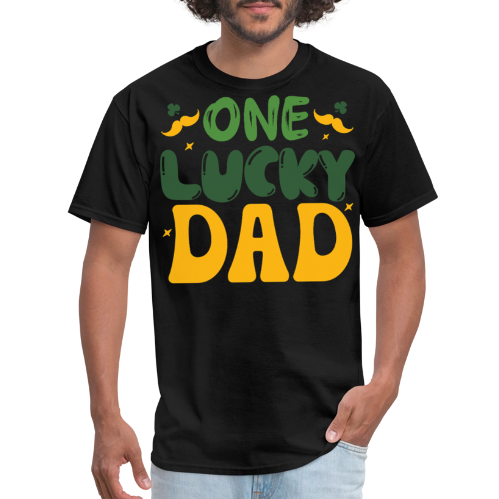 One Lucky Dad St Patrick's Day T-shirt - black