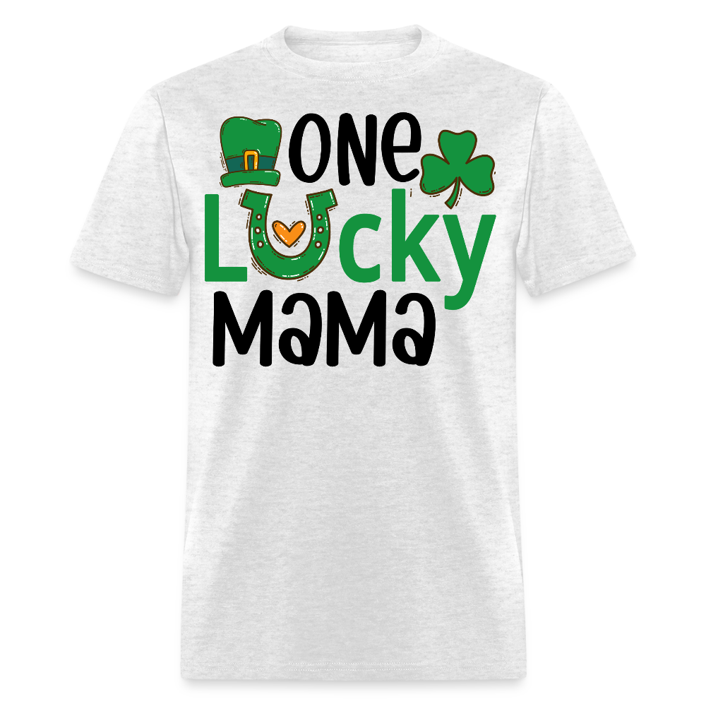One Lucky Mama St Patrick's Day Mom T-shirt - light heather gray
