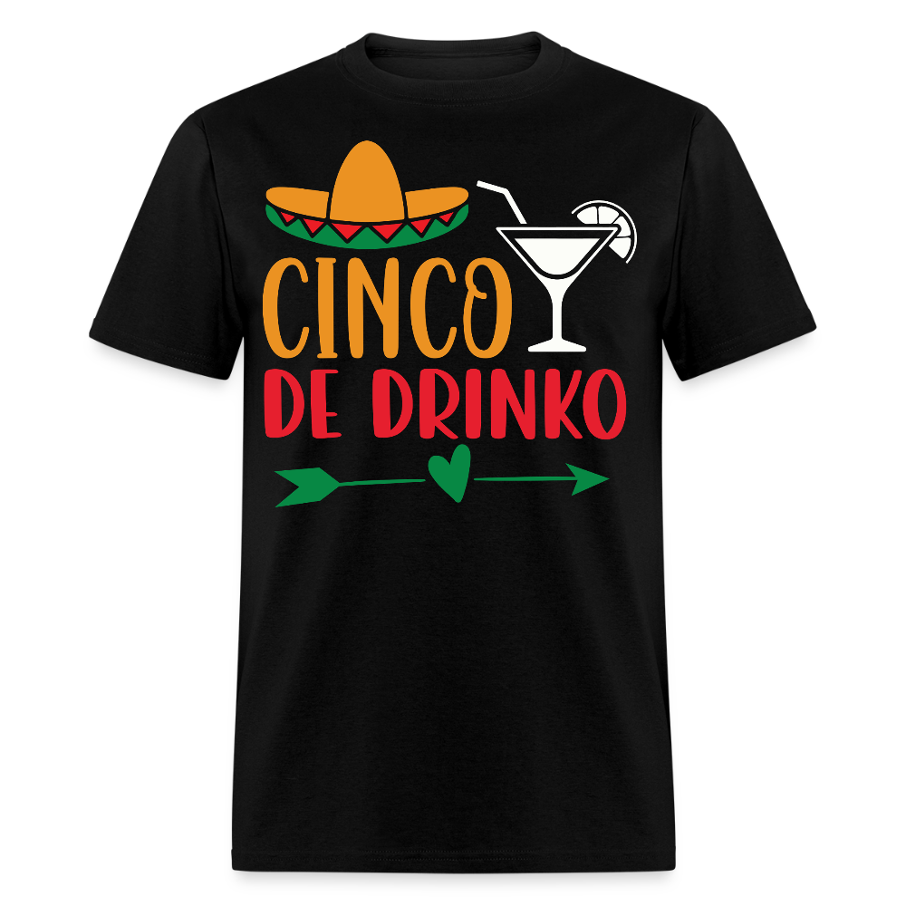 Funny Cinco de Mayo Drinking Tee Cinco de Drinko party T-shirt - black