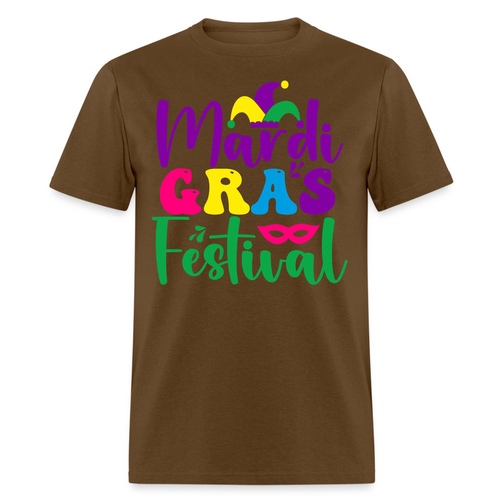 Funny and Stylish Mardi Gras Celebration Unisex T-shirt - brown